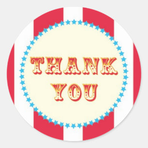 Sticker Rond Carnaval et partie de cirque