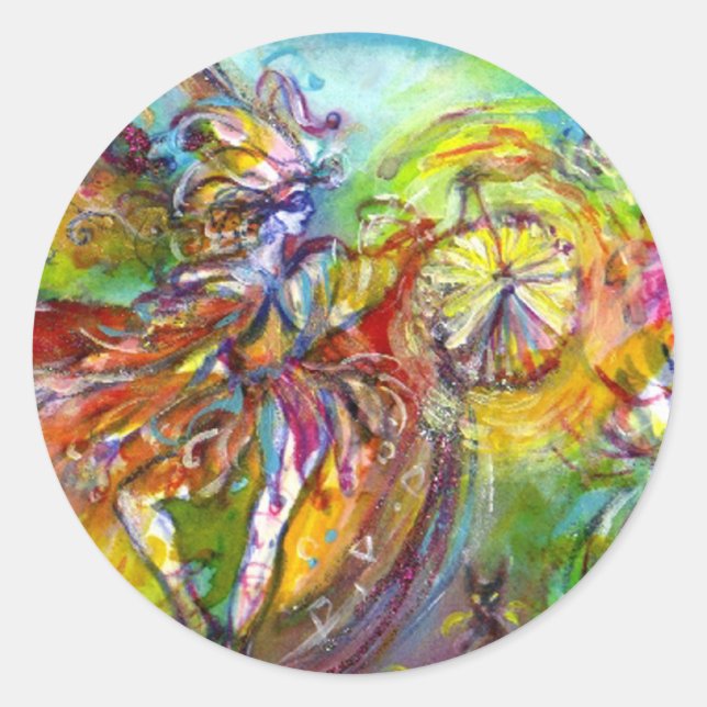 Sticker Rond CARNAVAL ITALIEN / Danse, Musique, Théâtre (Devant)