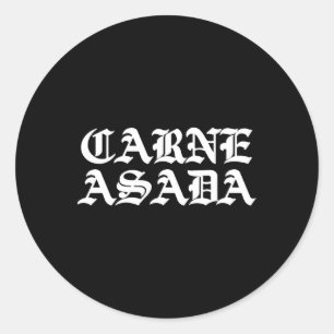 Sticker Rond Carne Asada Mexican Food Bbq