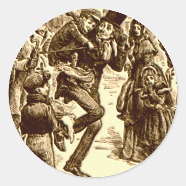 Sticker Rond Carol de Noël - Minuscule Tim (Devant)