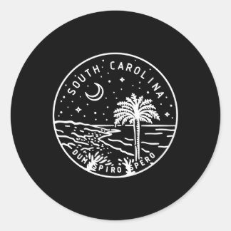 Sticker Rond Caroline Du Sud 1788 État De Caroline Du Sud