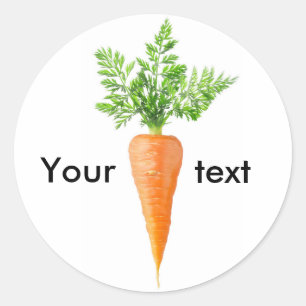 Sticker Rond Carotte aux feuilles