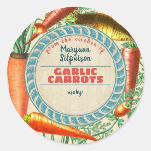 Sticker Rond Carottes en conserve personnalisées depuis la cuis