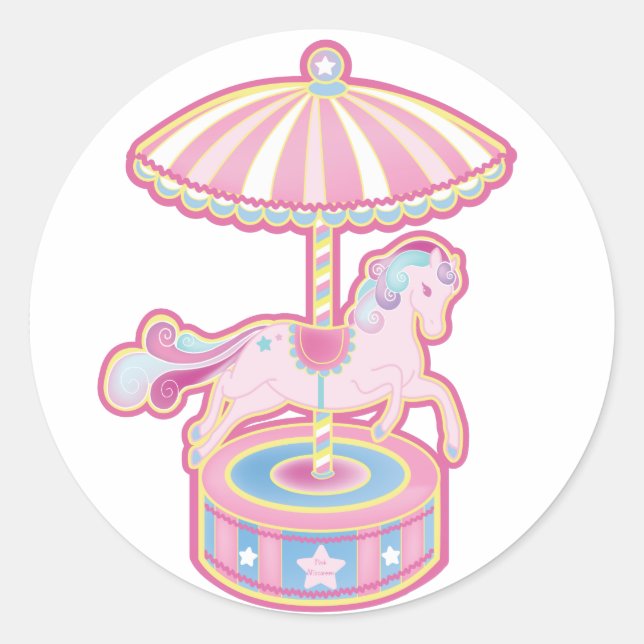 Sticker Rond Carousel Pony (Devant)