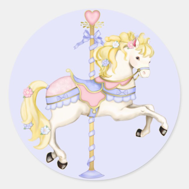 Sticker Rond Carousel Pony (Devant)