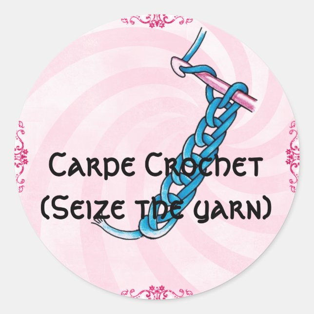 Sticker Rond Carpe Crochet (Devant)