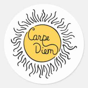 Sticker Rond Carpe Diem