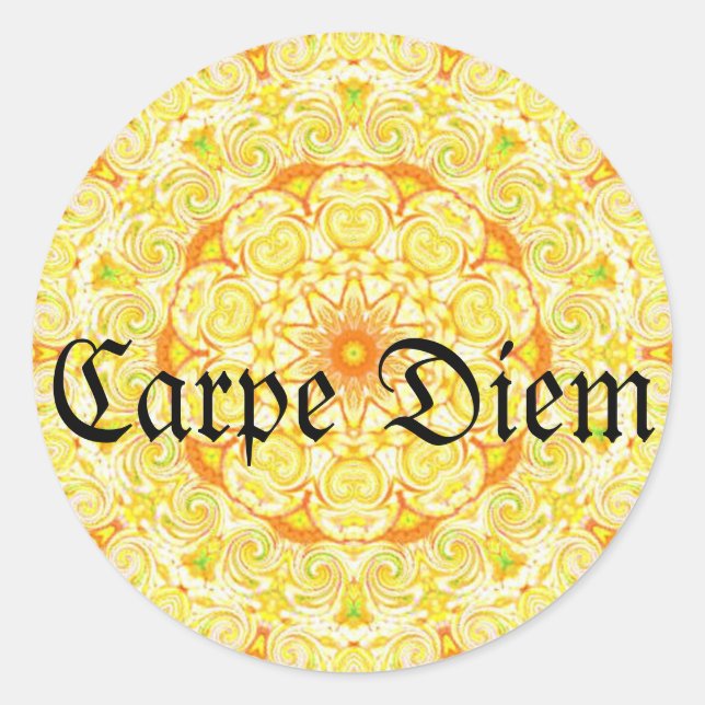 Sticker Rond Carpe Diem (Devant)