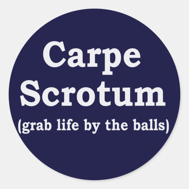 Sticker Rond Carpe Scrotum (Devant)