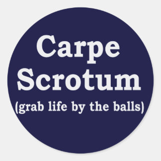 Sticker Rond Carpe Scrotum