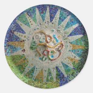 Sticker Rond Carreaux