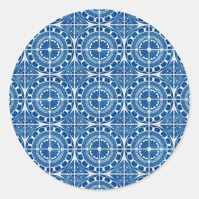Sticker Rond Carreaux en céramique (Devant)