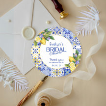 Carrelage bleu en mosaïque italienne Citrons Récep