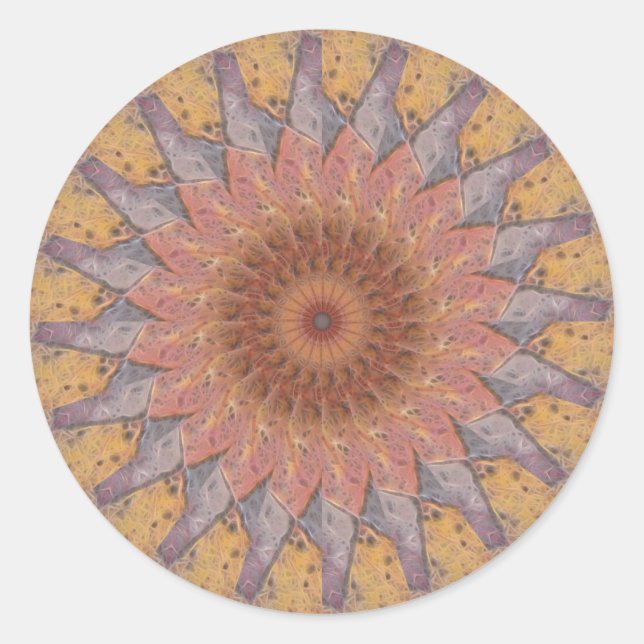 Sticker Rond Carrelage coloré Kaleidoscope 13 (Devant)