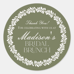 Sticker Rond Carrelage de Talavera vert Fiesta espagnole Brunch