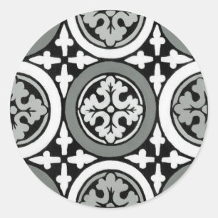 Sticker Rond Carrelage Renaissance Décor