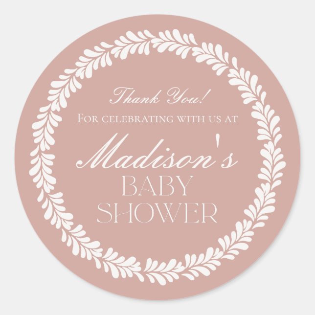 Sticker Rond Carrelage Talavera rose Baby shower Fiesta espagno (Devant)