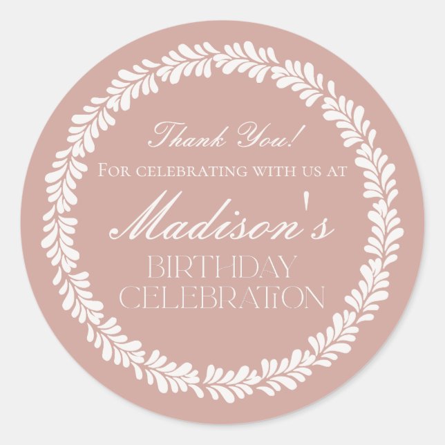 Sticker Rond Carrelage Talavera rose Espagne Fiesta Anniversair (Devant)