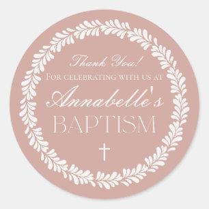 Sticker Rond Carrelage Talavera rose Espagne Fiesta Baptême Fav