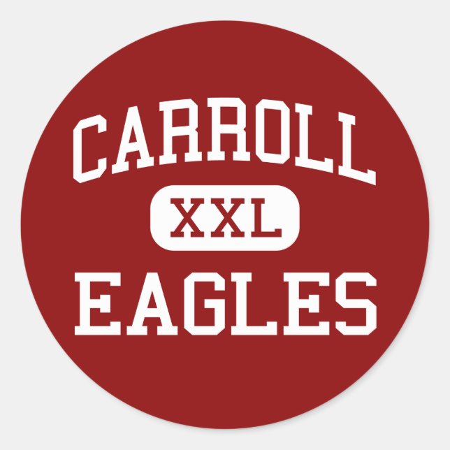 Sticker Rond Carroll - Eagles - Lycée - Ozark Alabama (Devant)