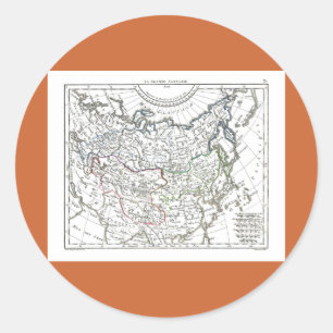 Sticker Rond Carte 1806 - La Grande Tartarie