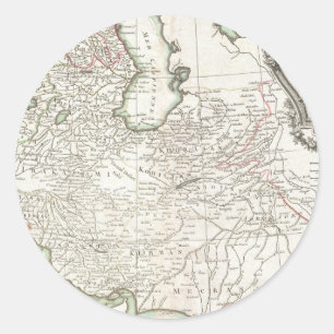 Sticker Rond Carte antique de Perse Iran, de l'Afghanistan, et