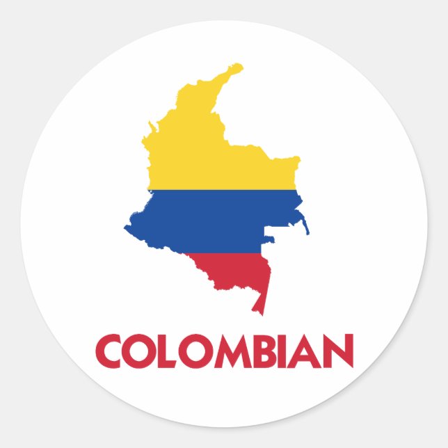 STICKER ROND CARTE COLOMBIENNE (Devant)