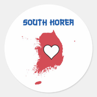 Sticker Rond Carte de la Corée du Sud