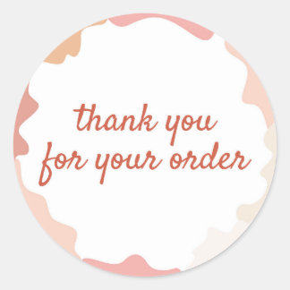Sticker Rond carte de remerciements pour le client