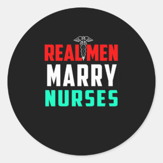 Sticker Rond Carte de visite d'infirmière | Véritables Hommes É