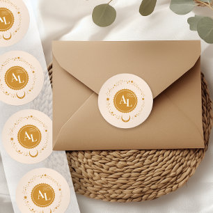 Sticker Rond Carte d'embarquement Destination Mariage cosmique