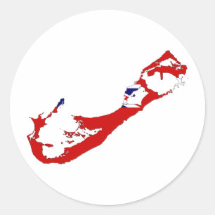 Sticker Rond Carte des Bermudes BM