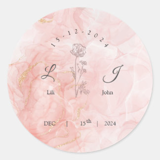 Sticker Rond carte d'invitation