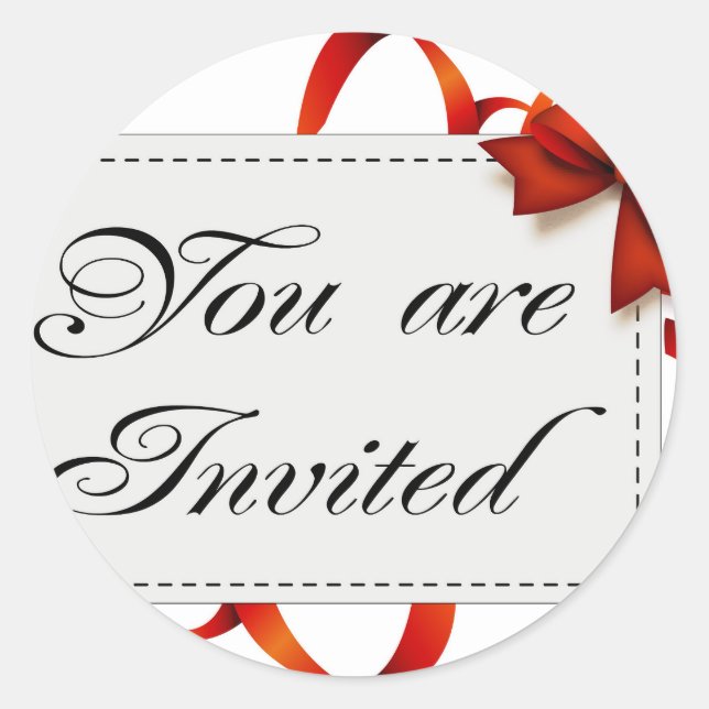 Sticker Rond Carte d'invitation >> Vous êtes invité (Devant)
