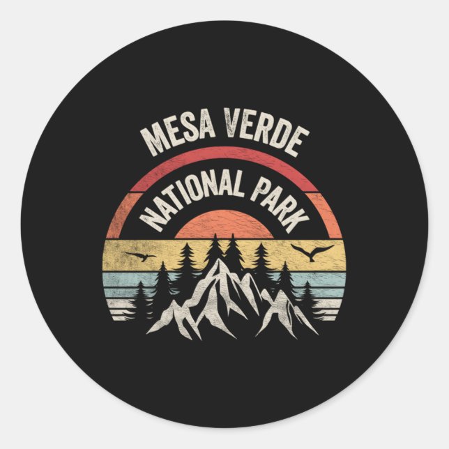 Sticker Rond Carte du parc national de Mesa Verde (Devant)