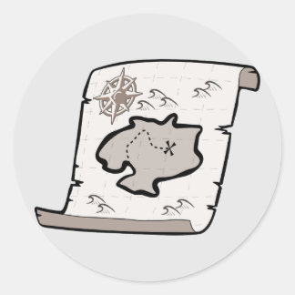Sticker rond Carte du Trésor