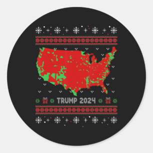 Sticker Rond Carte Exacte Des Résultats Des Élections De 2024 D