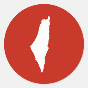 STICKER ROND CARTE PALESTINE