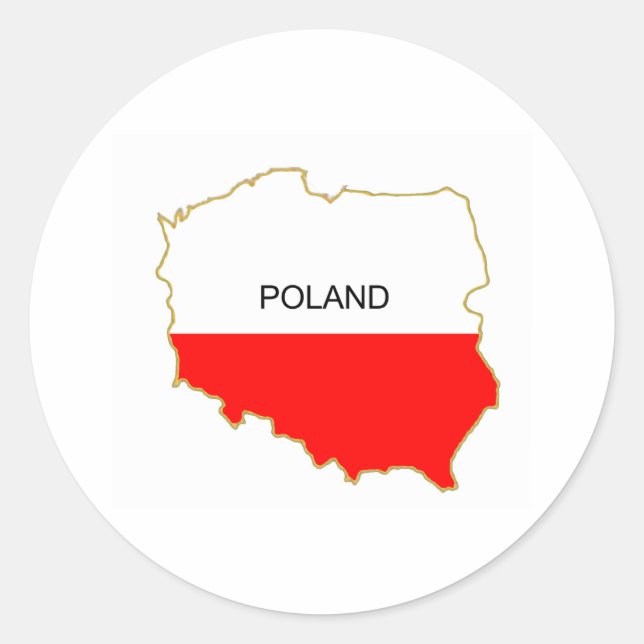 Sticker Rond Carte polonaise png (Devant)