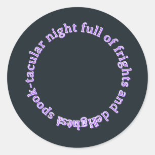 Sticker Rond Carte postale d'Halloween