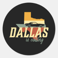 Carte vintage Retro Dallas Texas USA City