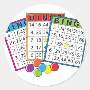 Sticker Rond Cartes de Bingo