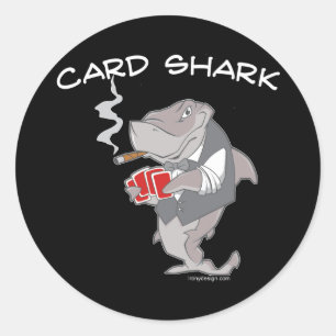 Sticker Rond Cartes de requins