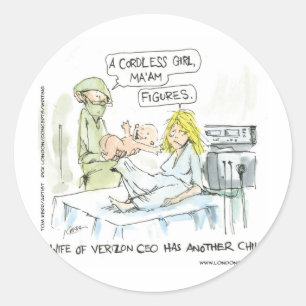 Sticker Rond Cartes drôles pour bébé sans fil T-shirts Mugs & C