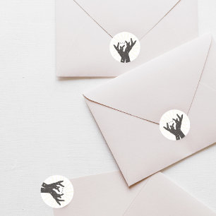 Sticker Rond Cartes Tarot   FÊTE DES MARIÉES   MARIAGE   Neutre