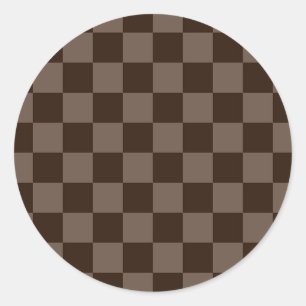 Sticker Rond Carton Brown foncé et incy
