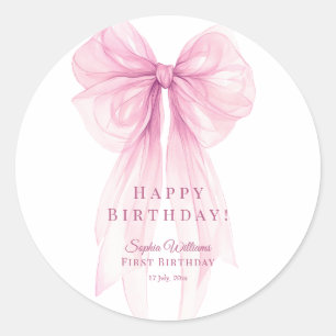 Sticker Rond Carton d'invitation de baby shower en acrylique de