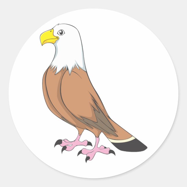 Sticker Rond Carton sur mesure pour aigle (Devant)