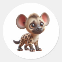 Cartoon adorable Hyena Cub Graphic