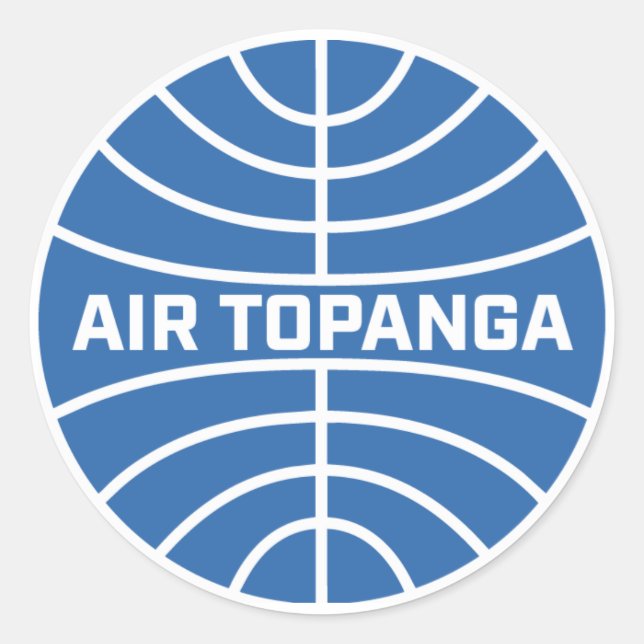 Sticker Rond Cartoons de Creekrat Topanga Airlines Decal (Devant)